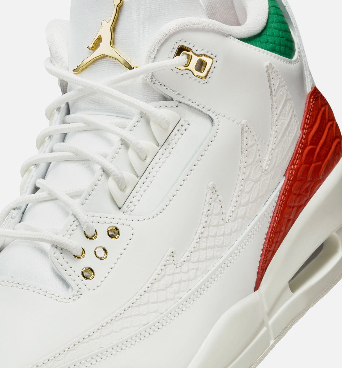 Air Jordan 3 Retro "El Vuelo" Men's Shoe – Summit White/Pine Green/Dragon Red/Metallic Gold
