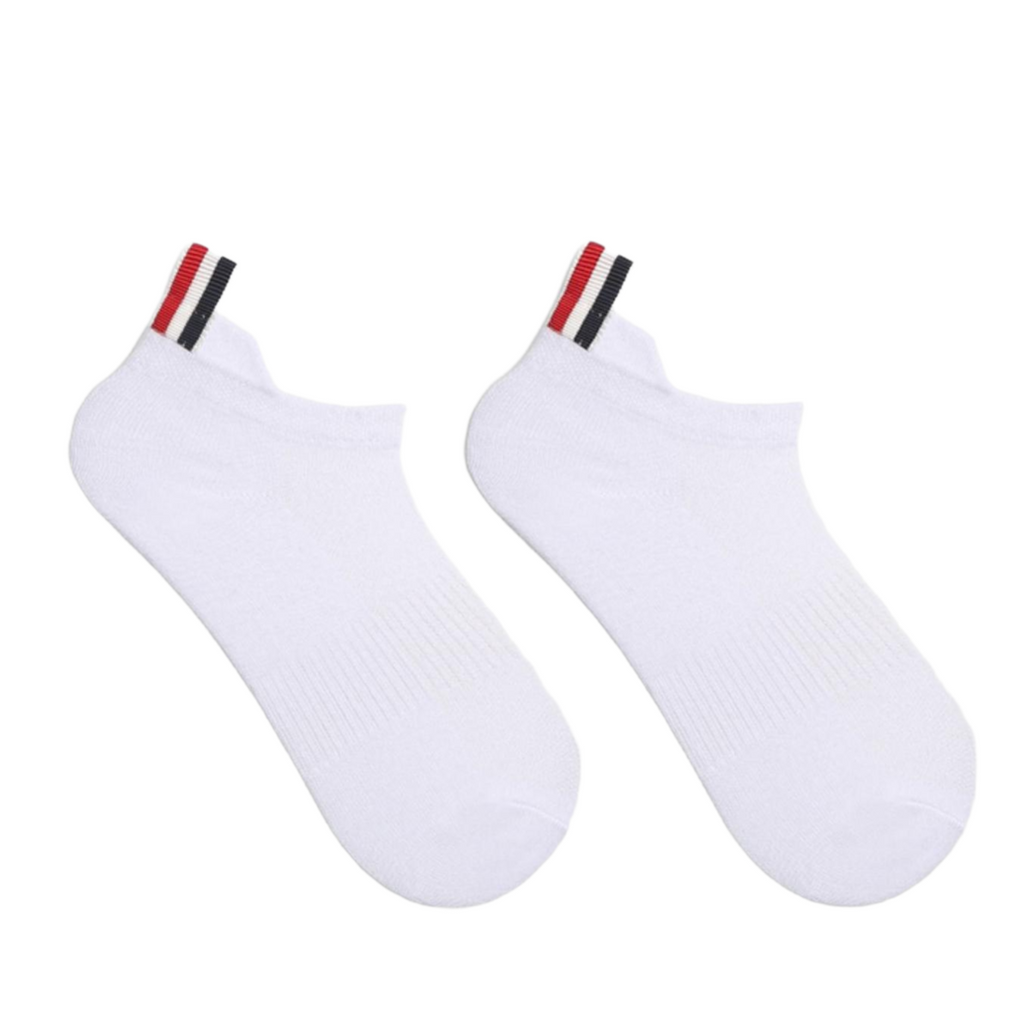 Solid color thin boat socks