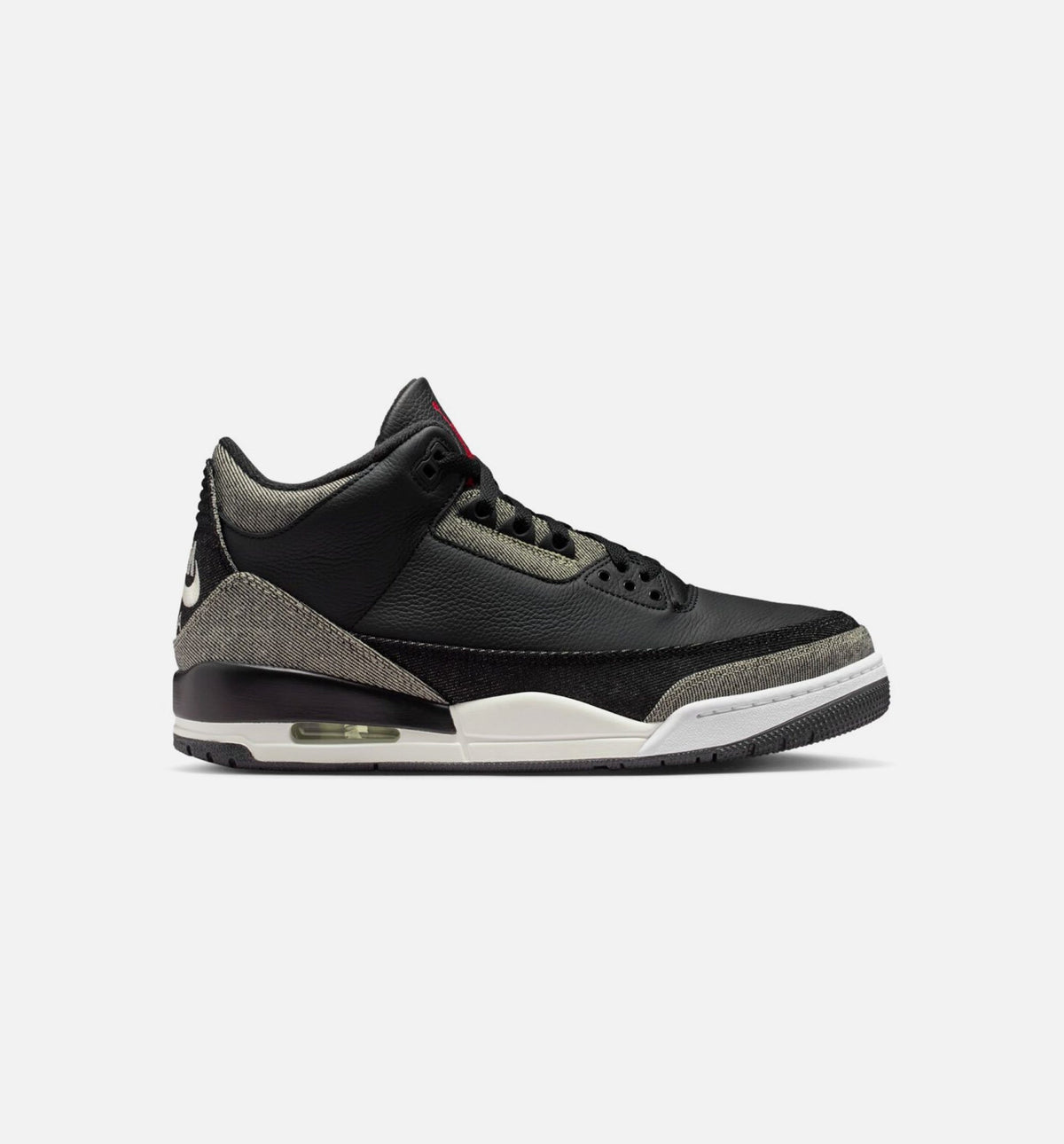 Air Jordan 3 x Levi's Black and White Men's Lifestyle Shoes - Denim/Black/Gym Red