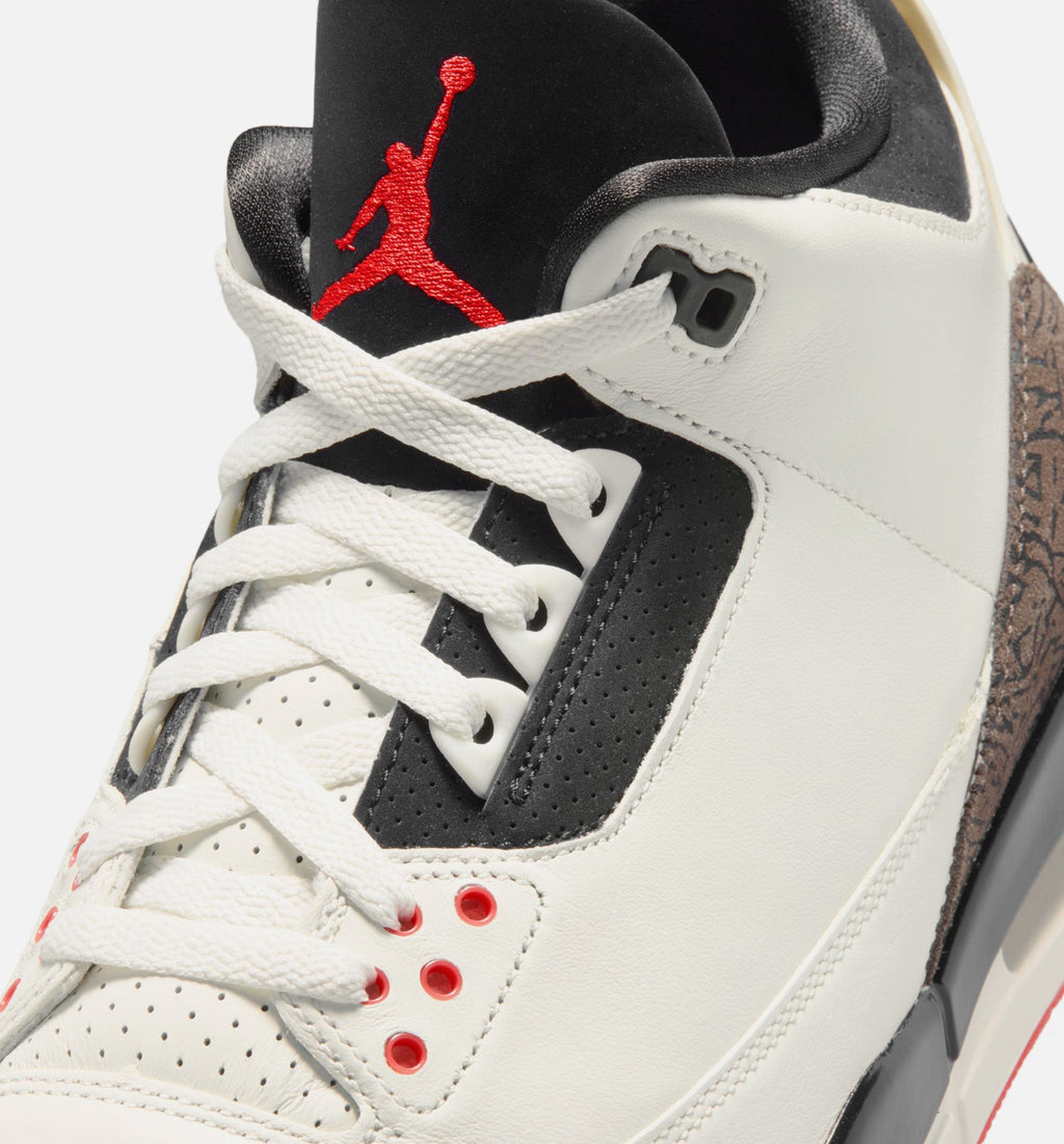 Air Jordan 3 Retro Sail and University Red Men's Lifestyle Shoe