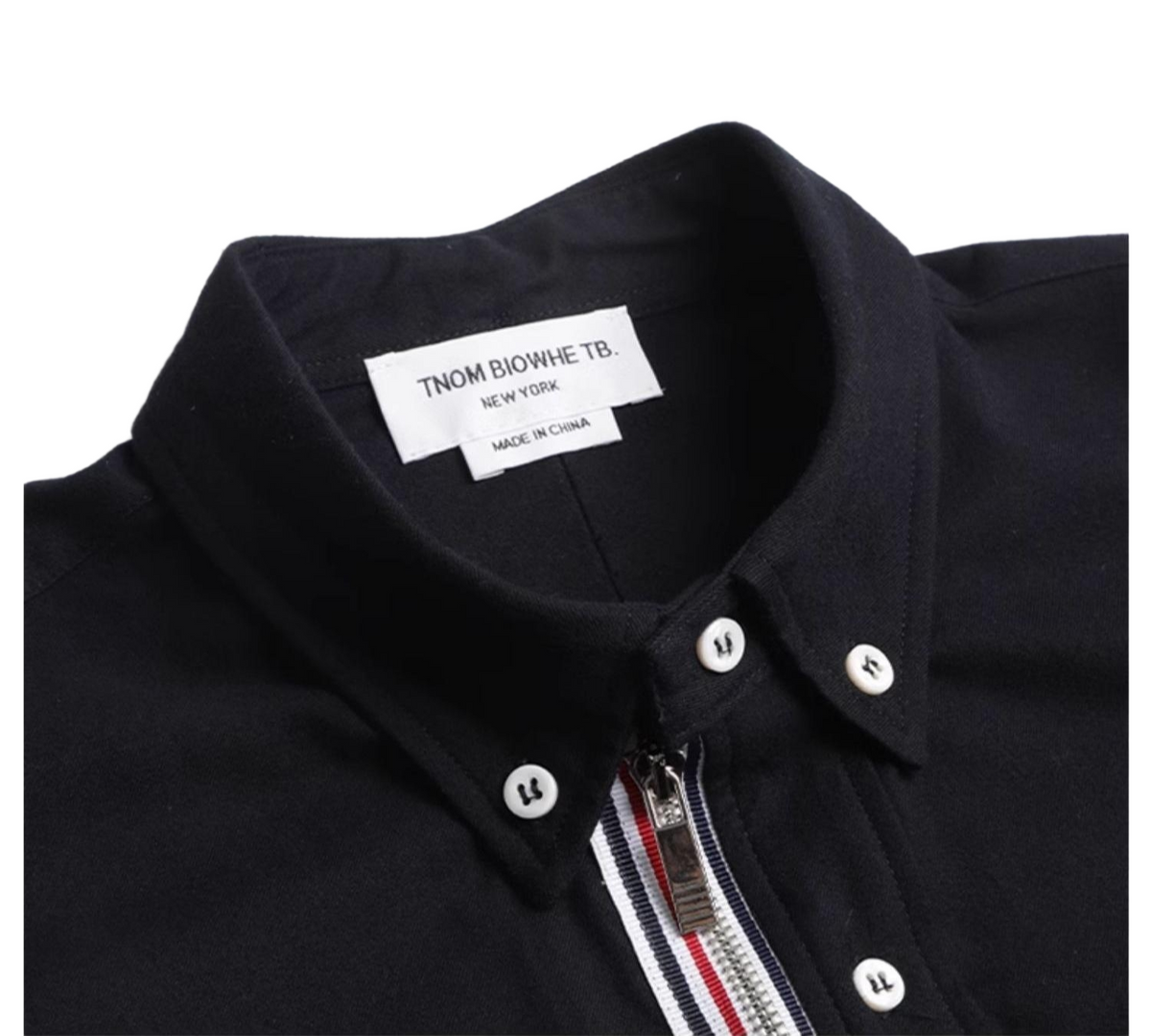 Men's  Zipper Pocket Shirt — Partial Button Front