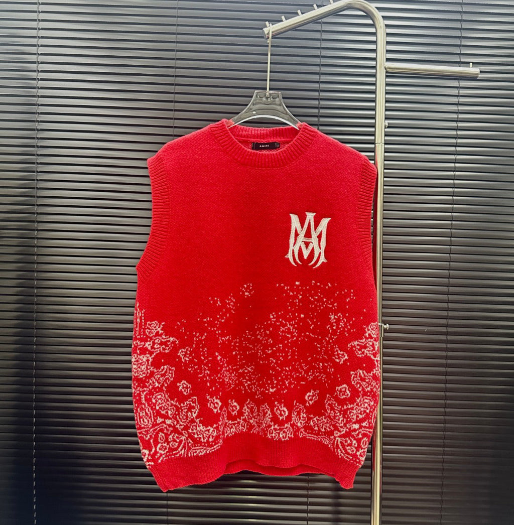 AMIRI MA Monogram Gradient Paisley Knit Vest
