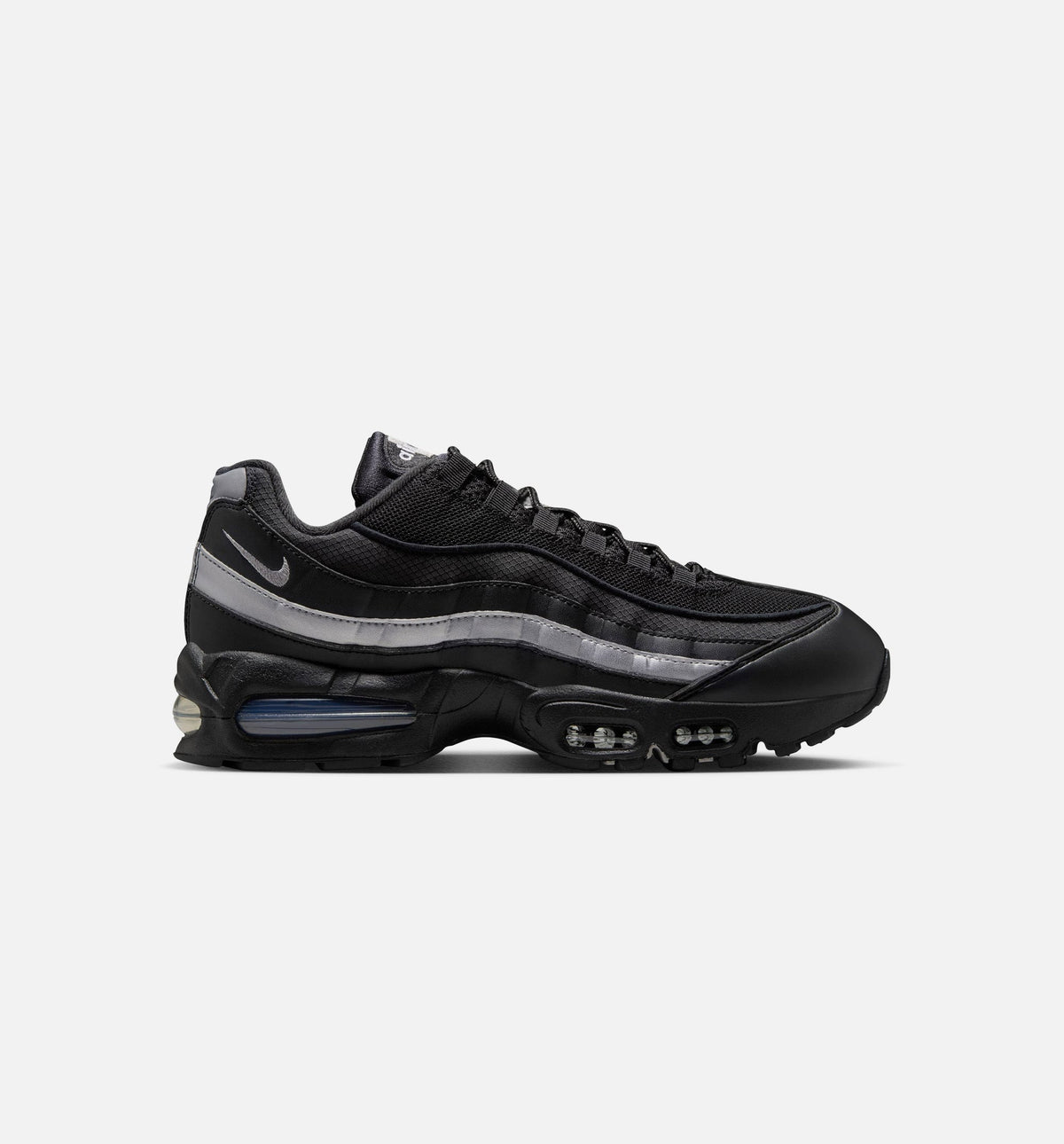 Air Max 95 Big Bubble OG Reflective Accents Men's Sneakers - Black / White / Metallic Silver