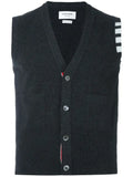 Thom Browne 4-Bar Cashmere Cardigan Vest