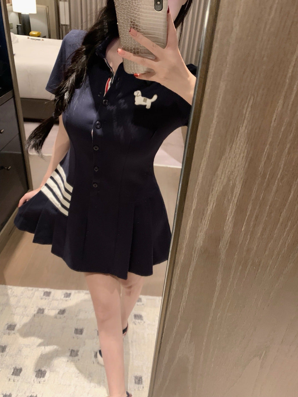 Women's 4-Bar Polo Mini Dress | Thom Browne
