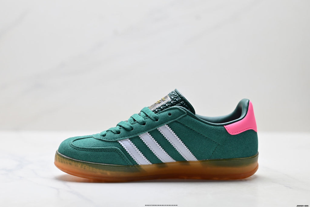 adidas x Gucci Gazelle Green Pink Sneakers