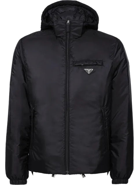 Prada Re-Nylon hooded padded coat