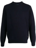 Barbour patch detail crew neck jumper