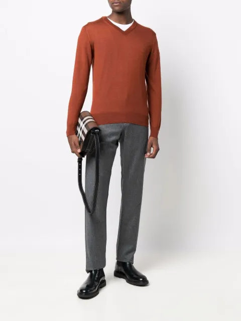 Cruciani V-neck cashmere-silk jumper