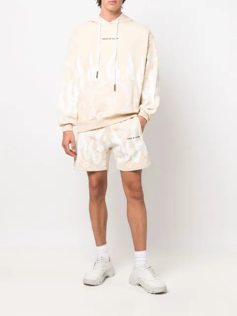 Vision Of Super flame graphic-print cotton hoodie