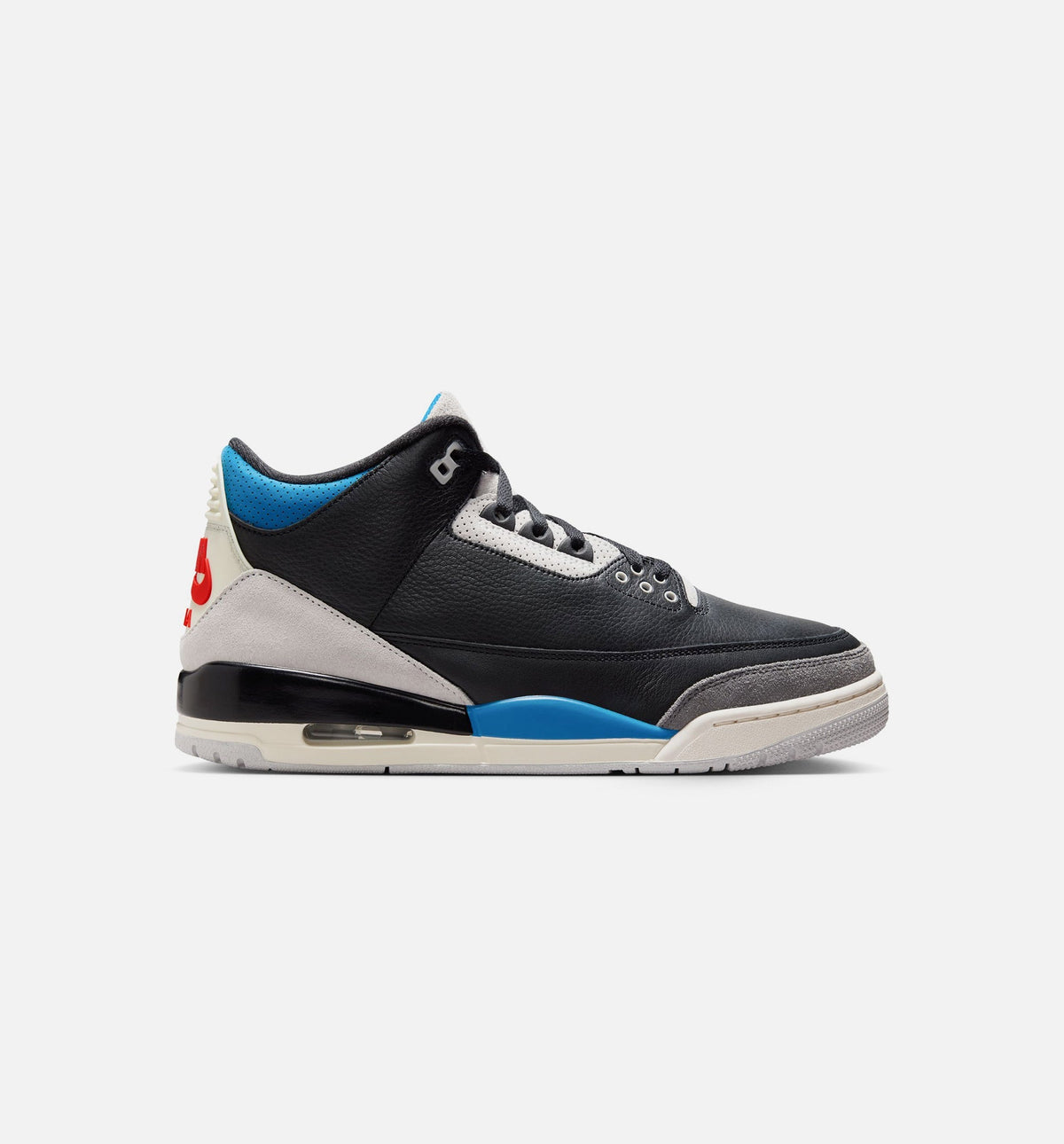 Air Jordan 3 Retro OG Rare Air Men's Lifestyle Shoes - Black/Chile Red/Neutral Grey