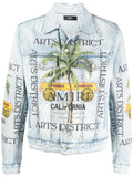 AMIRI graphic-print distressed-effect denim jacket