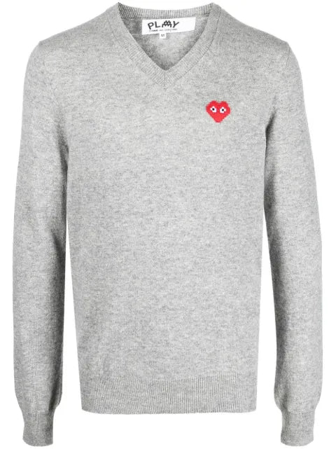 Comme Des Garçons Play V-neck wool jumper