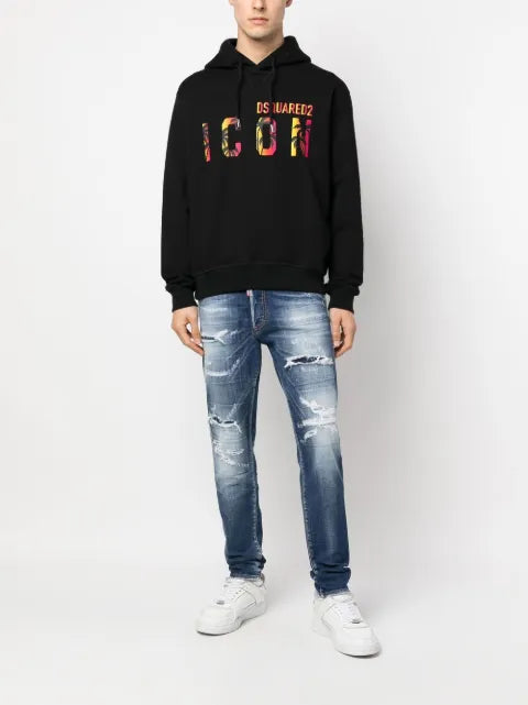 DSQUARED2 Icon-print hooded sweatshirt