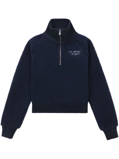 Sporty & Rich half-zip fleece sweatshirt