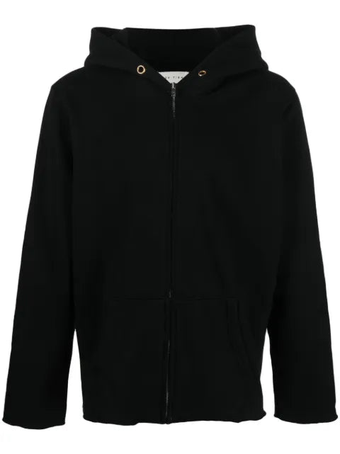 Les Tien front zip-fastening hoodie