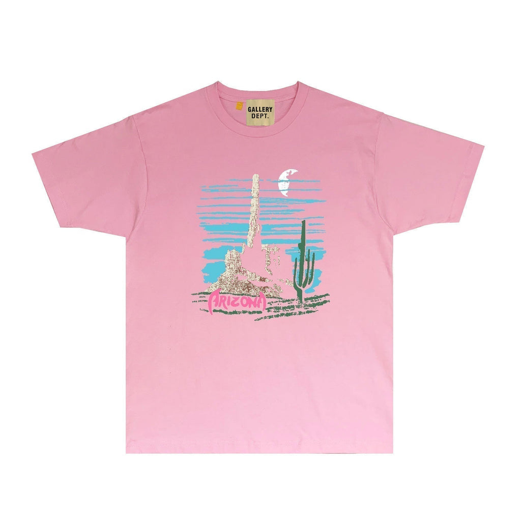 Gallery Dept T Shirt Retro Printed Loose Short-Sleeved Shirt