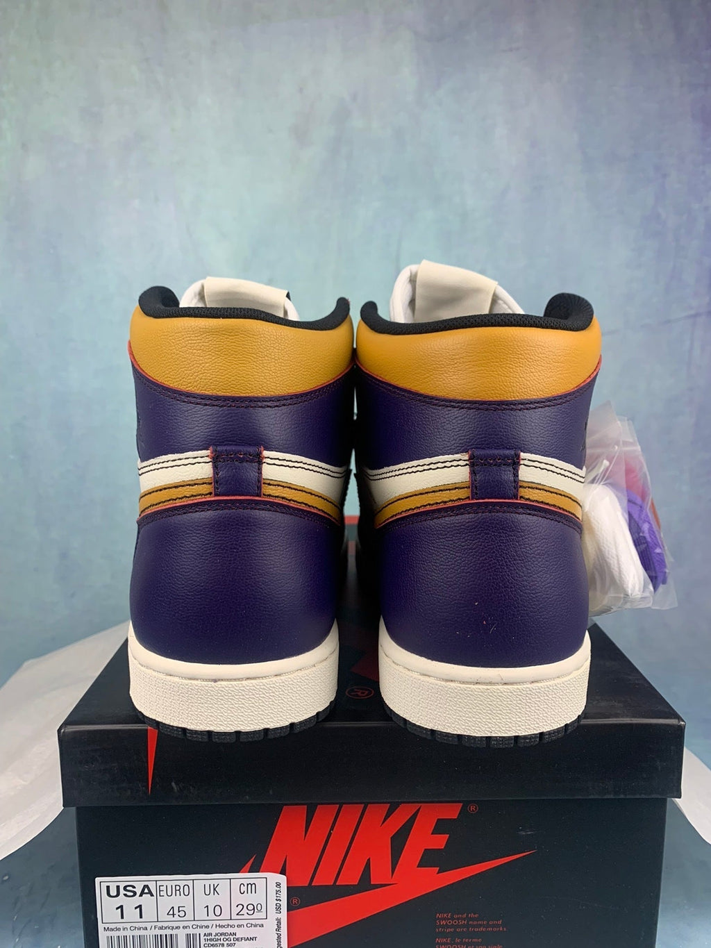 Air Jordan 1 High Lakers Purple Scratch-Off Unisex Sneakers CD6578-507