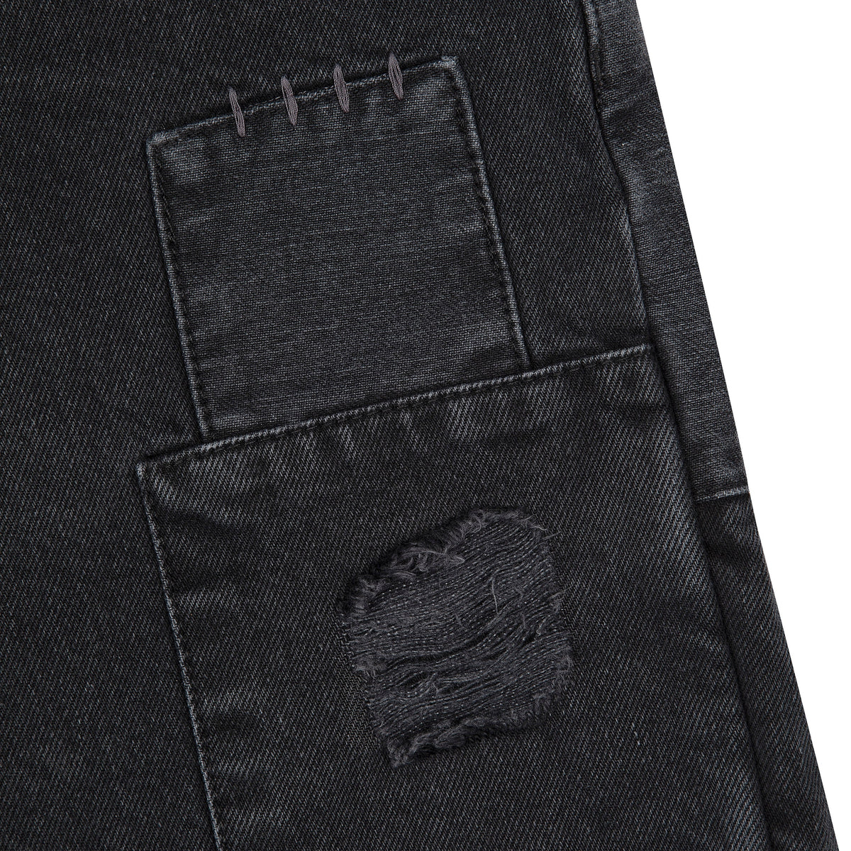 "blossom v2" patchwork Denim black