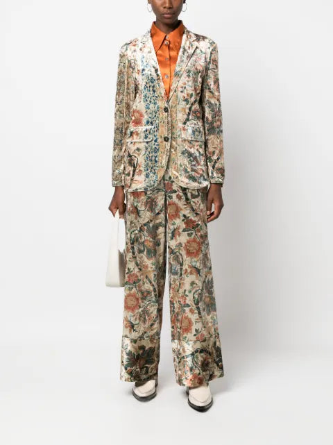 Pierre-Louis Mascia floral-print single-breasted blazer