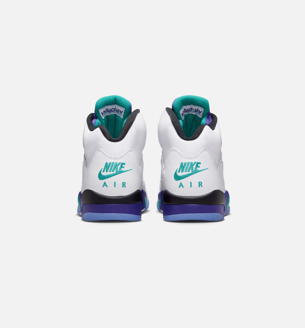 Air Jordan 5 Retro Grape – Men's Lifestyle Shoe | White/New Emerald/Grape Ice/Black