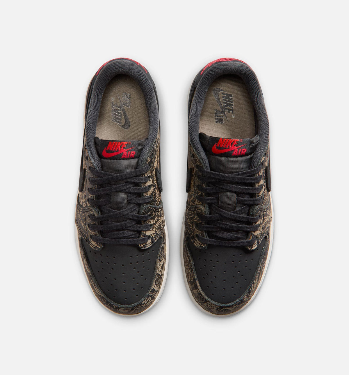 Air Jordan 1 Retro Low OG Laser Youth Sneakers - Black/Varsity Red/Summit White