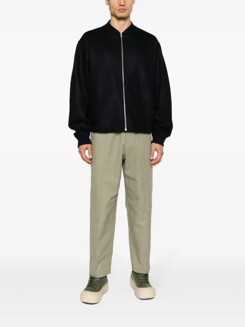 Jil Sander zip-up wool bomber jacket