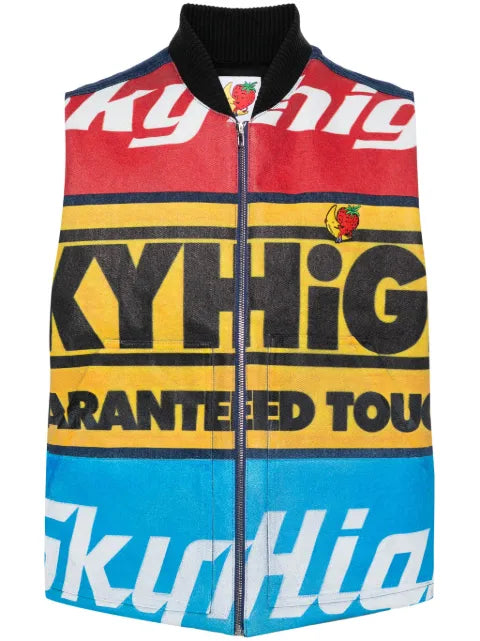 Sky High Farm graphic-logo denim gilet