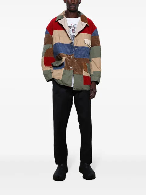 SAINT MXXXXXX patchwork-design shirt jacket