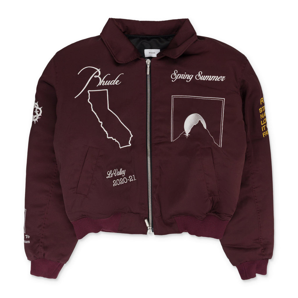 MAROON SIGNAL BOMBER