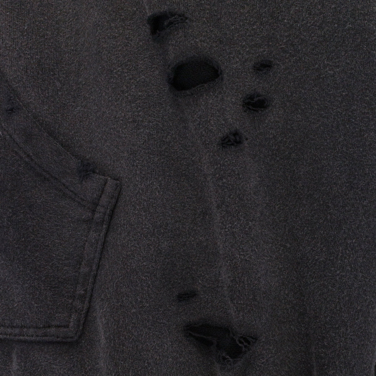 BLACK MIXED PRINTED VINTAGE HOODIE