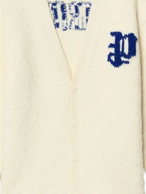 Purple Brand intarsia-knit logo cardigan