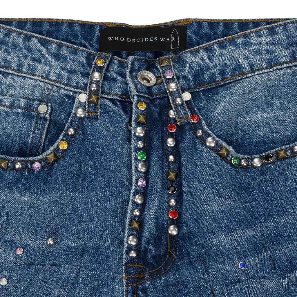 MULTI CINCHED STRAIGHT-FIT JEANS