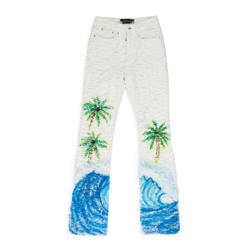 MULTICOLOR HUSK STRAIGHT-FIT JEANS