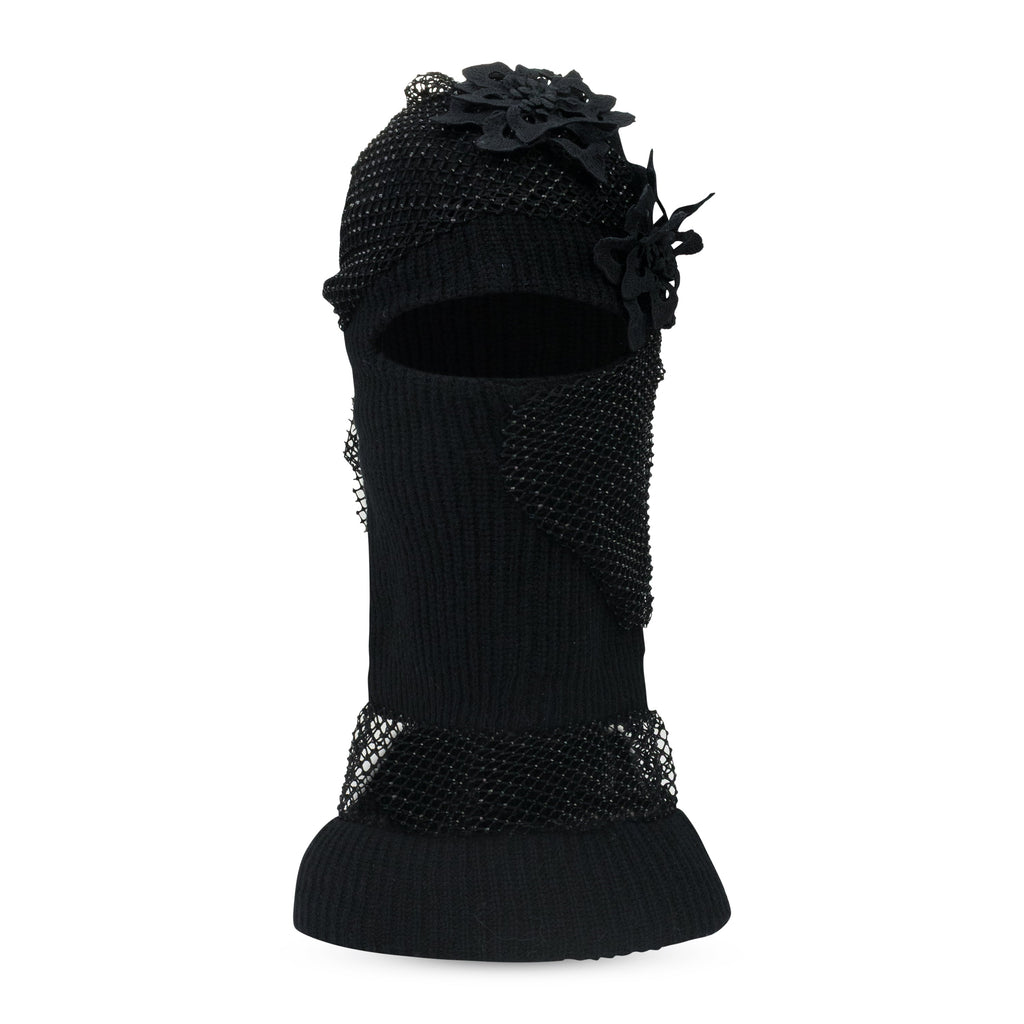 BLACK OVERLAY FACE MASK BASEBALL CAP