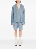 Maison Margiela drawstring hood v-neck sweater