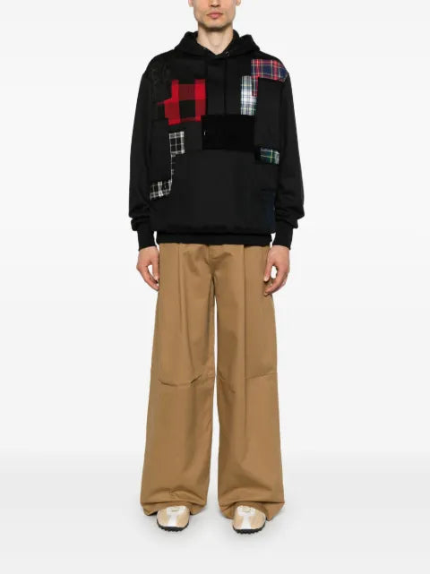 Junya Watanabe MAN patchwork-detail hoodie