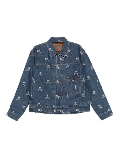 Mastermind Japan skull-crossbones denim jacket