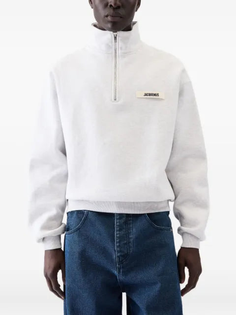 Jacquemus Gros Grain zip-up cotton sweatshirt