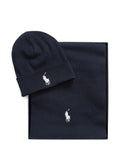 Polo Ralph Lauren Logo-Embroidered Beanie and Scarf Set