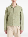 Manière De Voir Michel suede-effect jacket with revere collar