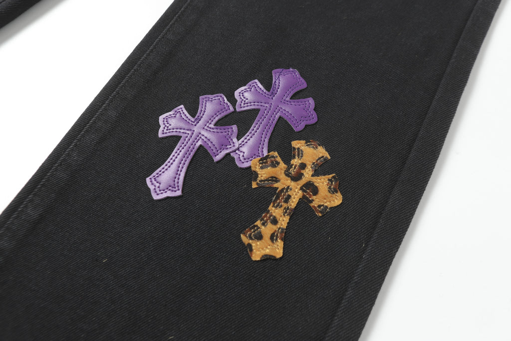 Chrome Hearts Cross Patch Denim Jeans 9981
