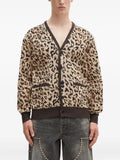WACKO MARIA leopard-print buttoned cardigan