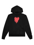 Emotionally Unavailable melting-heart logo hoodie