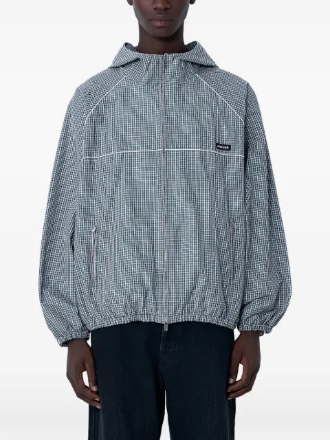 Miu Miu hooded check jacket