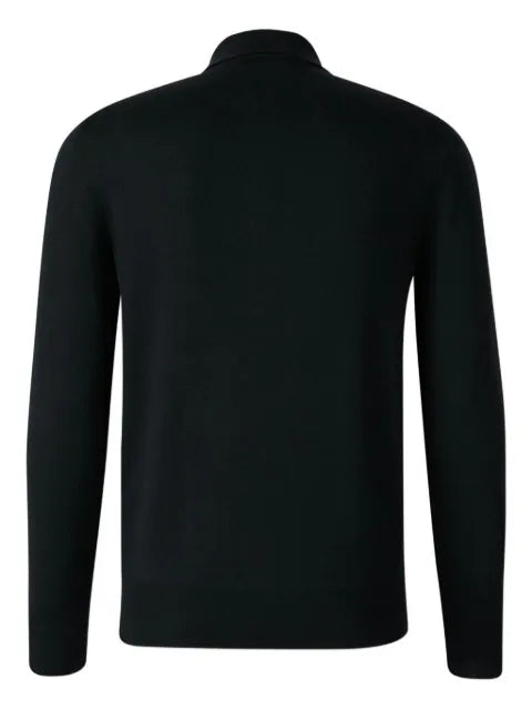Canali polo-neck long-sleeve sweater