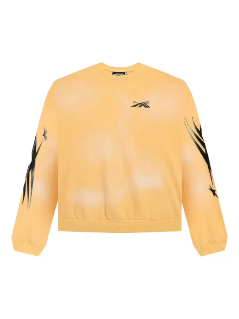 HELLSTAR crew-neck flame-print sweater