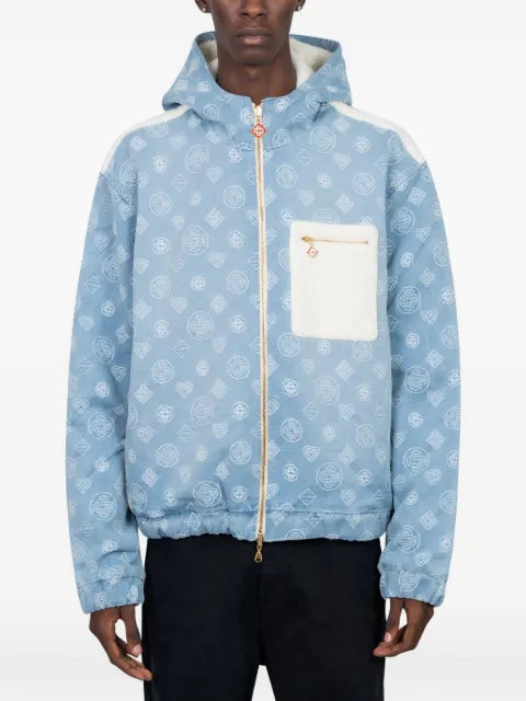 Casablanca reversible hooded denim jacket