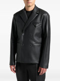 Manière De Voir Didier double breasted leather suit jacket