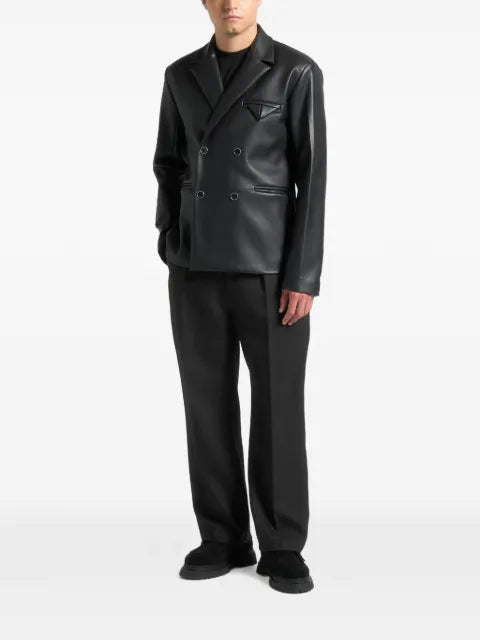 Manière De Voir Didier double breasted leather suit jacket